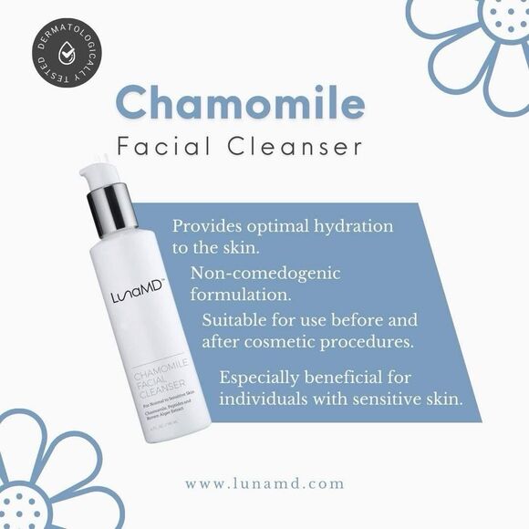 LunaMD Other - LunaMD Chamomile Facial Cleanser 6oz Sensitive Skin Sulfate Free NEW Beauty Glam